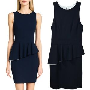 Anne Fontaine, Women’s ‘Marion’ Peplum Midi Sheath Dress, Black Size 38 EU, 4 US